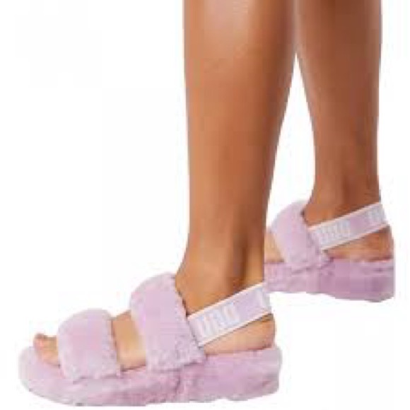 UGG Purple Oh Yeah Fur Slides size 8 - Picture 3 of 6